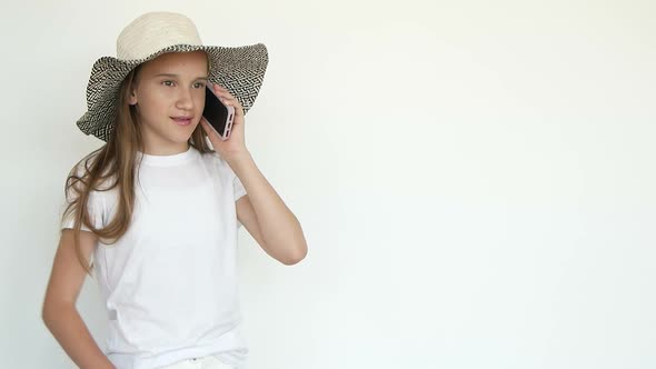 Teen Girls with Smartphone Taking Selfie at Home