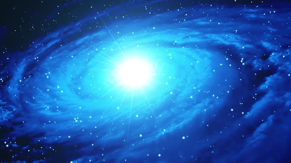 Blue Galaxy With Volume Gas Arms alt