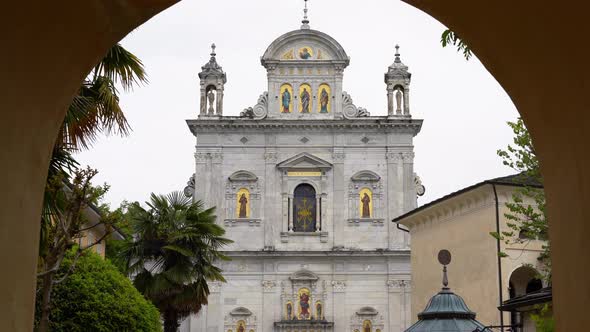 The beautiful church of the Sacred Mountain of Varallo, a christian devotional complex, a unesco wor