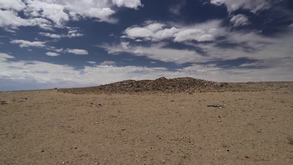 A Mound in Arid Treeless Steppe