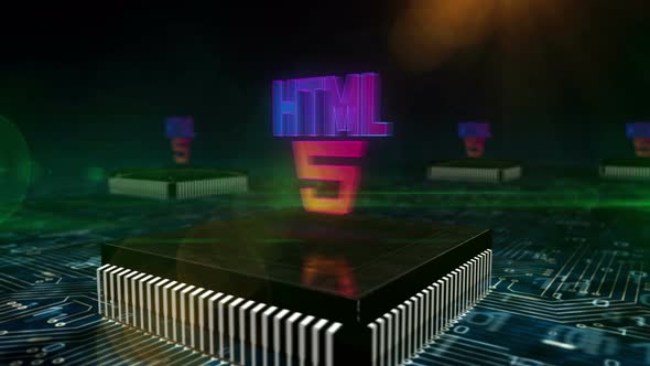 HTML5 programming symbol 3d animation