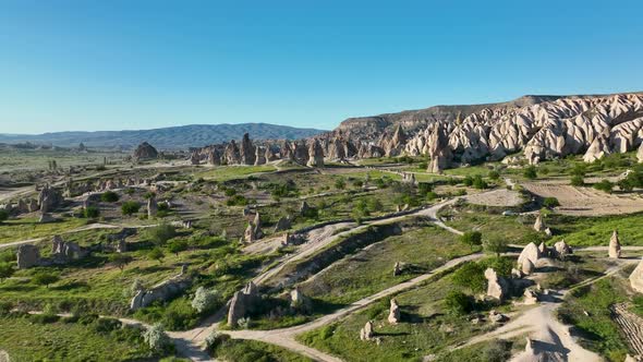 The best landscapes of Cappadocia aerial view 4 K