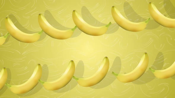 2D Banana Background 4K