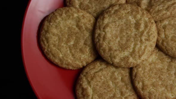 Cinematic, Rotating Shot of Cookies on a Plate - COOKIES 117