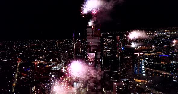 Fireworks City Night