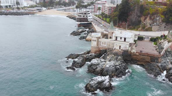 Castle Wulff, Pacific ocean coast, Avenue Marina Street (Vina del Mar, Chile)