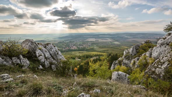 Time lapse beautiful landscape of the Czech republic amazing view of the landscape.