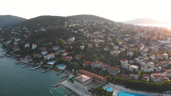 Aerial View of Princes Islands in Istanbul Turkey - Büyükada Adalar