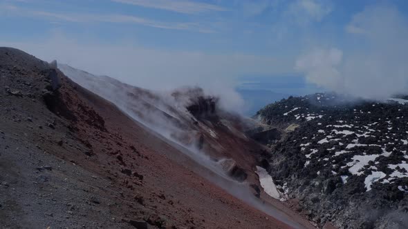 Caldera of Avachinsky Stratovolcano Also Known As Avacha Volcano