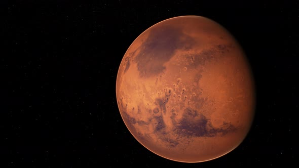 Red Planet Mars in the Starry Sky alt