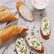 Fresh and Delicious Crispy Baguette with Cream Cheese and Chives - VideoHive Item for Sale