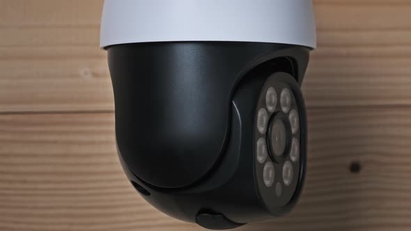 CCTV Camera Rotates and Follow the Object Security Camera Surveillance