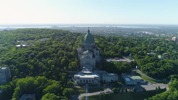 Aerial of Saint Joseph's Oratory, in Montreal