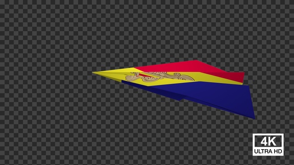 Paper Airplane Of Andorra Flag V2
