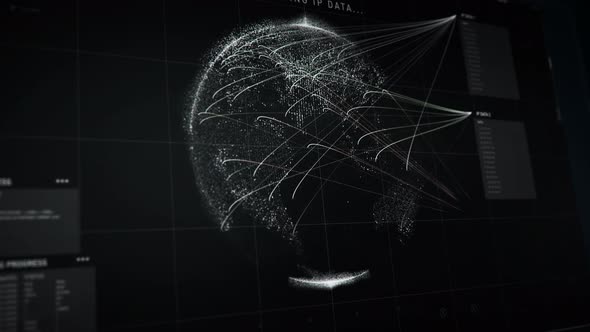 High Tech Security Code Firewall Scan Interface On A Modern Computer Screen alt