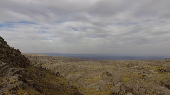 Scenic aerial landscape, Mount Champaqui, Cordoba Province, Argentina