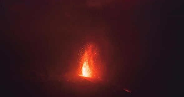 Timelapse of volcanic eruption in La Palma Canary Islands 2021