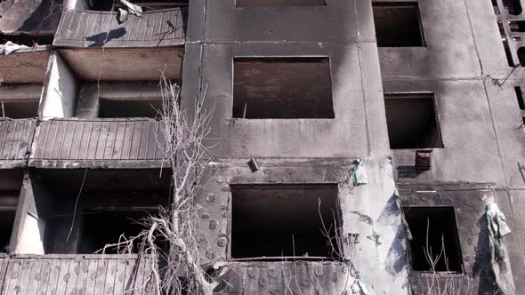 Residential Building Destroyed By the War in Ukraine Borodyanka Bucha District