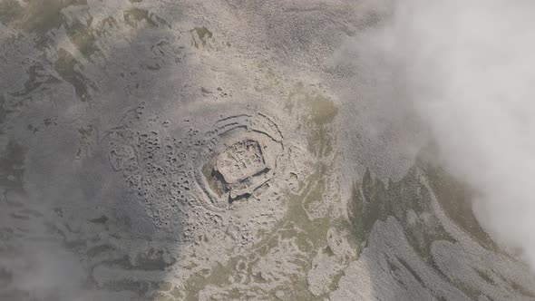 Aerial view of Abuli fortress in Samtskhe-Javakheti, Georgia.