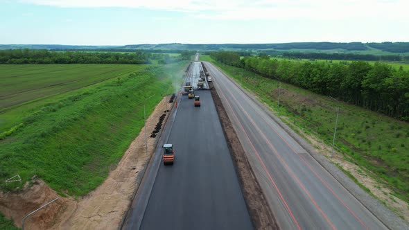 Road Construction Works on the Highway