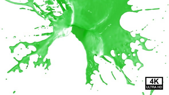 Green Paint Drops Splash V3