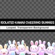 Isolated Kawaii Cheering Bunnies - VideoHive Item for Sale