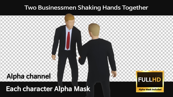 Two Businessmen Shaking Hands Together