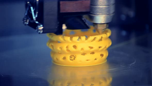 Automatic Three Dimensional 3d Printer Performs Plastic