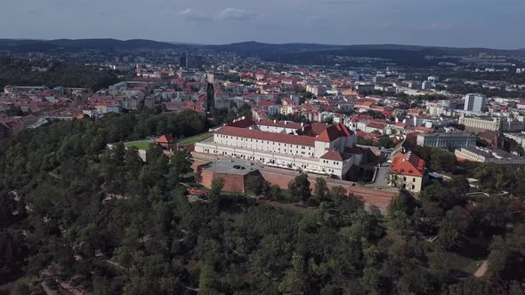 Aerial Panorama of Spilberk Castle, Brno