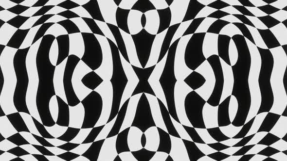 Abstract Black and White Animation of an Abstract Pattern 03