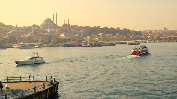 Ferryboats at Golden Horn Bay