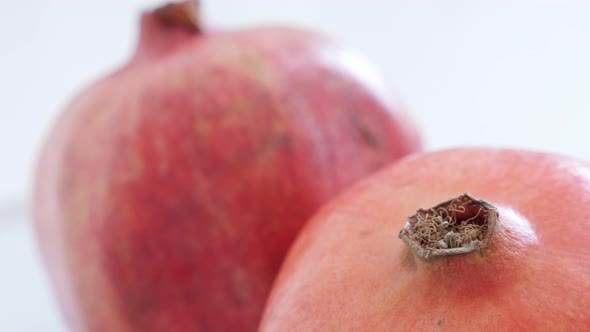 Lythraceae family pomegranate vitamin C rich food  slow tilt 4K 3840X2160 UHD video - Punica granatu