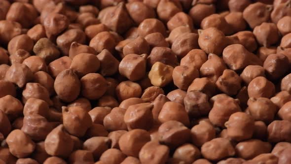 Brown Chickpea Grains Closeup