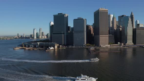 Aerial View of New York City Skyline Manhattan