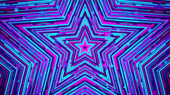 Colorful Blue Magenta Star