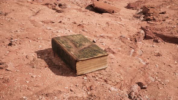 Old Book in Red Rock Desert alt