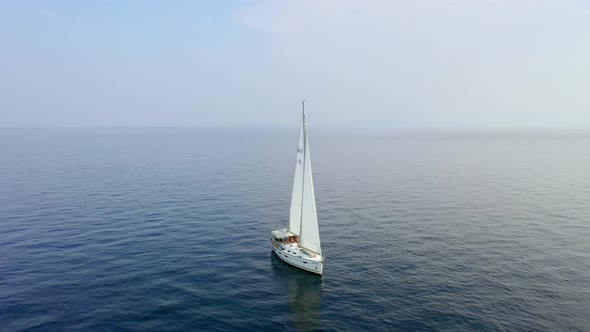 Sailing Yacht in the Sea