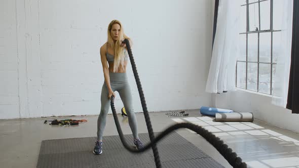 Athletic Woman Working Out