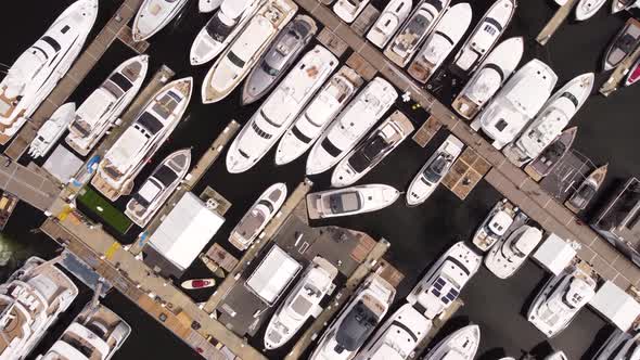 Overhead Aerial Boat Show 4k