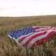 Big Usa Flag Lies on the Ears of Wheat in the Field - VideoHive Item for Sale