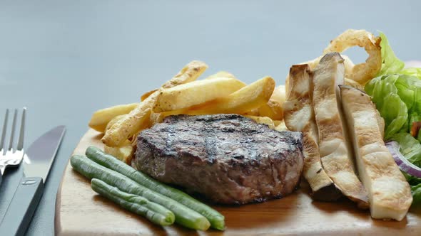 Grilled beef meat steak