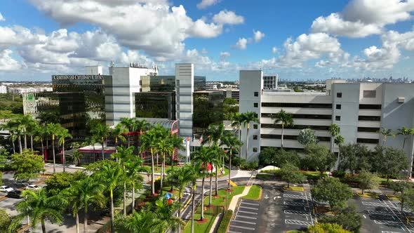 Aerial Footage Carnival Cruise Line Offices In Doral Fl