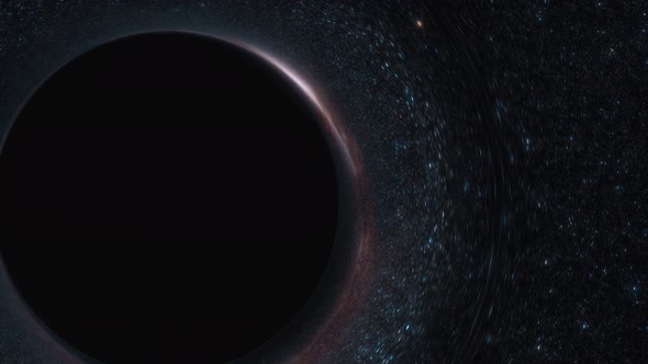 Animation of a Black Hole in Space