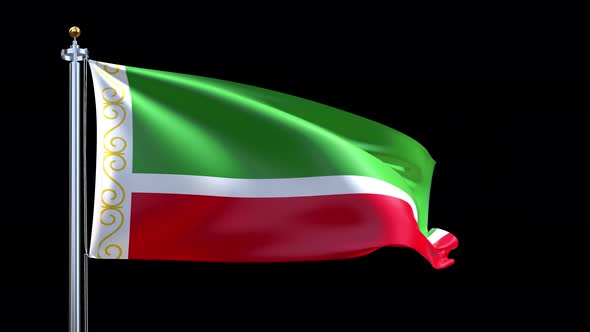 Chechen Republic Waving Flag