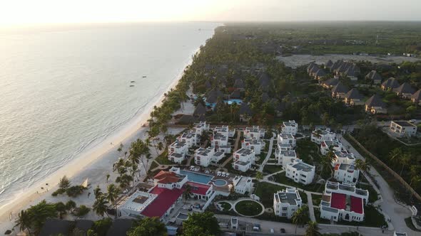 Indian Ocean Near the Coast of Zanzibar Island Tanzania Slow Motion