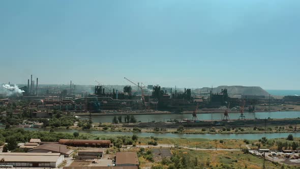 Drone View of Azovstal Before the War Between Ukraine and Russia