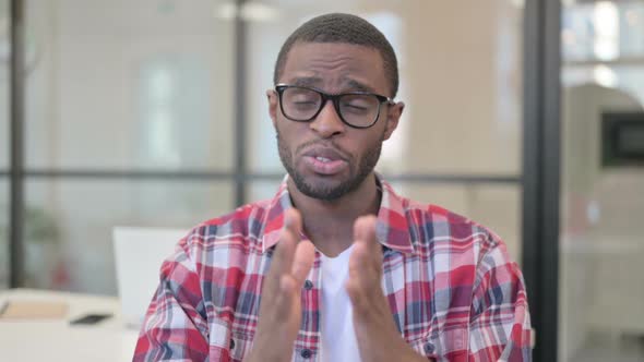 African Man Talking on Online Video Chat