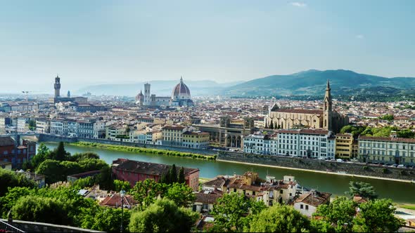 Paning Timelapse The Cityscape of Florence Italy