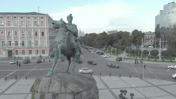 Monument To Bogdan Khmelnitsky in Kyiv Ukraine