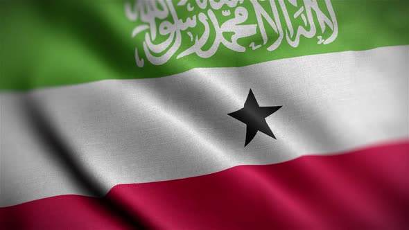 Somaliland Flag Textured Waving Close Up Background HD